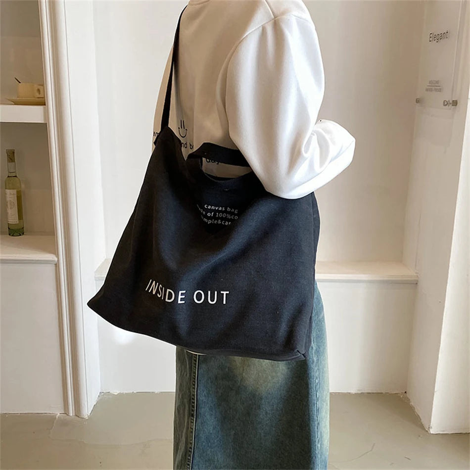 Designer Book Shoulder Canvas Bags for Teenage Girls Hand Bag Made of 100% Cotton Tote Large Capacity Arts Students Package New