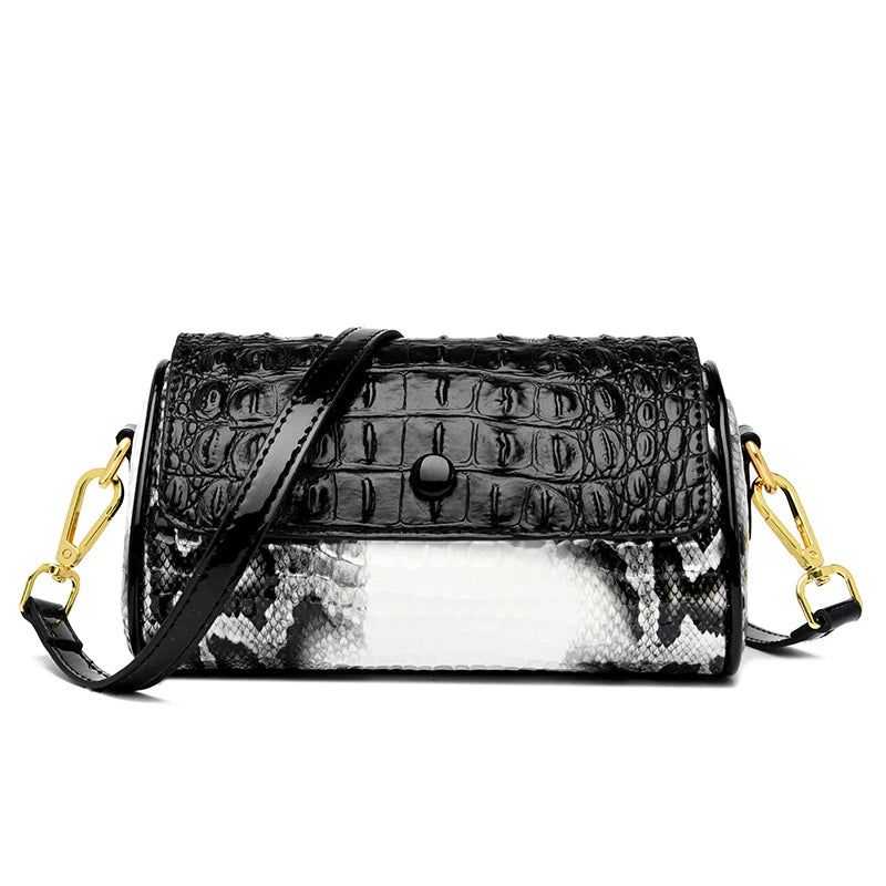 Designer Crocodile Pattern Leather Shoulder Crossbody Bag For Women 2023 Women's Handbags High Quality Female Messenger Tote Sac