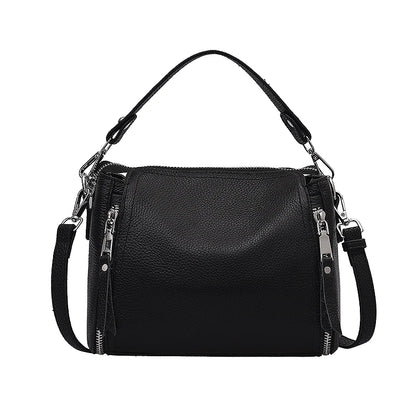 Designer Genuine Leather Messenger Bags For Women High Capacity Handbags Travel Luxury Cowhide Crossbody Bag Female Shoulder Bag