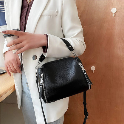 Designer Genuine Leather Messenger Bags For Women High Capacity Handbags Travel Luxury Cowhide Crossbody Bag Female Shoulder Bag