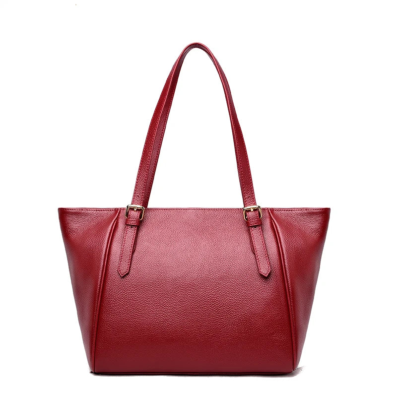 Designer Genuine Leather Shoulder Bag For Women 2021 New High Capacity Handbag Travel Luxury Tote Bag Female Large Messenger Bag