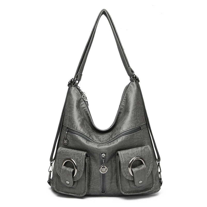 Designer Ladies Large Shoulder Crossbody Handbag Sac for Female Patchwork Soft Leather Luxury Handbags Women New Casual Tote Bag