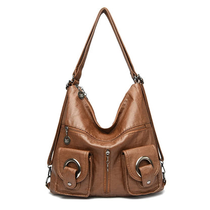 Designer Ladies Large Shoulder Crossbody Handbag Sac for Female Patchwork Soft Leather Luxury Handbags Women New Casual Tote Bag