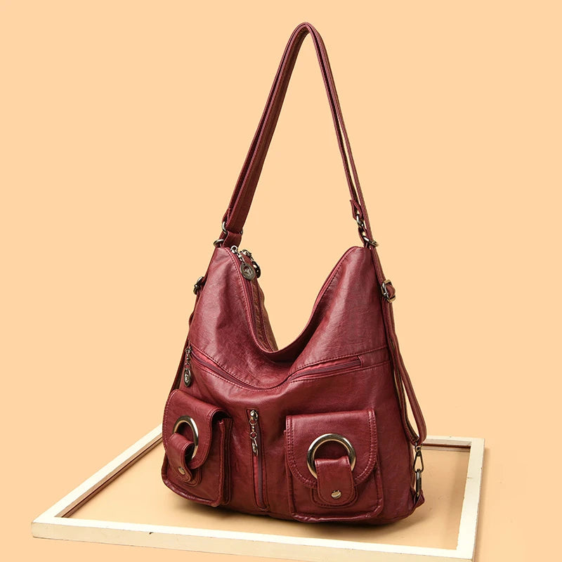 Designer Ladies Large Shoulder Crossbody Handbag Sac for Female Patchwork Soft Leather Luxury Handbags Women New Casual Tote Bag