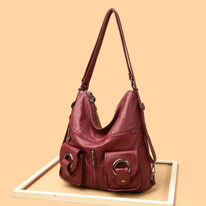 Designer Ladies Large Shoulder Crossbody Handbag Sac for Female Patchwork Soft Leather Luxury Handbags Women New Casual Tote Bag