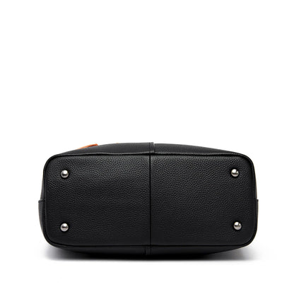 Designer Large Capacity Cowhide Women's Bag Tote Bag Luxury Genuine Leather Women Shoulder Messenger Bags Ribbon Female Handbags