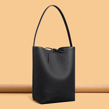 Designer Large Capacity Soft Genuine Leather Bucket Bag Handbags For Women 2023 Fashion Shoulder Crossbody Bags Female Tote Sac