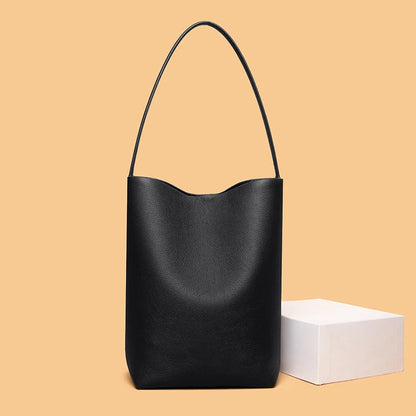 Designer Large Capacity Soft Genuine Leather Bucket Bag Handbags For Women 2023 Fashion Shoulder Crossbody Bags Female Tote Sac