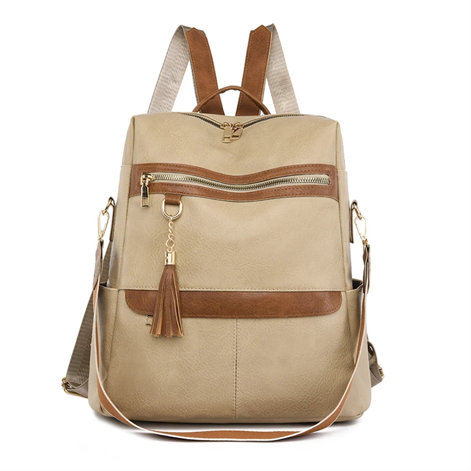 Designer Pu Leather Women Backpacks Female Travel Bags Ladies Bagpack Mochilas Large Capacity School Bags for Teenage Girls Sac