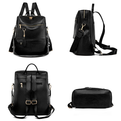 Designer Pu Leather Women Backpacks Female Travel Bags Ladies Bagpack Mochilas Large Capacity School Bags for Teenage Girls Sac