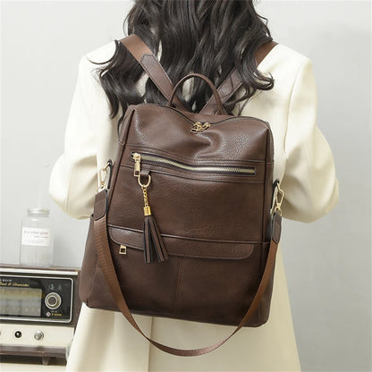 Designer Pu Leather Women Backpacks Female Travel Bags Ladies Bagpack Mochilas Large Capacity School Bags for Teenage Girls Sac