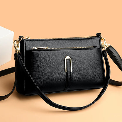 Designer Soft Leather Shoulder Crossbody Bags for Women High Quality Casual Handbags Purses Elegant Ladies Messenger Bags Sac
