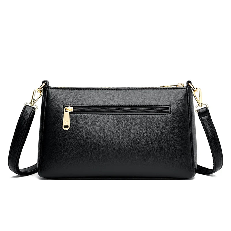 Designer Soft Leather Shoulder Crossbody Bags for Women High Quality Casual Handbags Purses Elegant Ladies Messenger Bags Sac