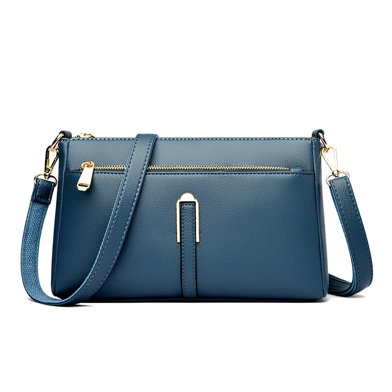 Designer Soft Leather Shoulder Crossbody Bags for Women High Quality Casual Handbags Purses Elegant Ladies Messenger Bags Sac