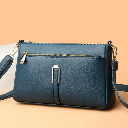 Designer Soft Leather Shoulder Crossbody Bags for Women High Quality Casual Handbags Purses Elegant Ladies Messenger Bags Sac