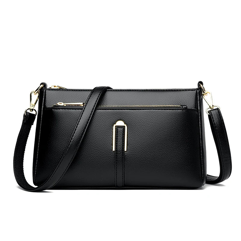 Designer Soft Leather Shoulder Crossbody Bags for Women High Quality Casual Handbags Purses Elegant Ladies Messenger Bags Sac