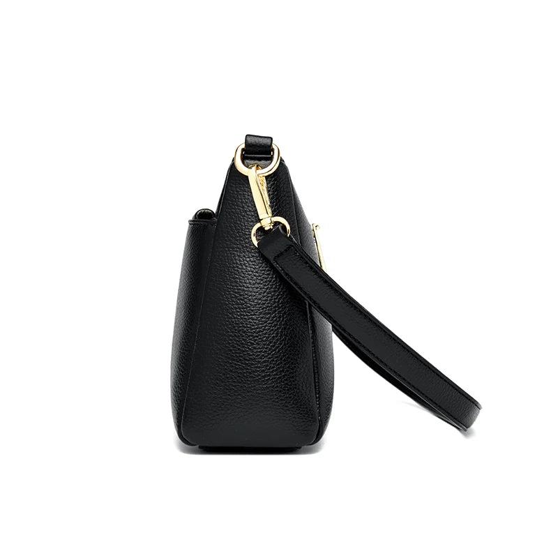 Designer Soft Leather Shoulder Crossbody Bags for Women High Quality Casual Handbags Purses Elegant Ladies Messenger Bags Sac