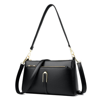 Designer Soft Leather Shoulder Crossbody Bags for Women High Quality Casual Handbags Purses Elegant Ladies Messenger Bags Sac