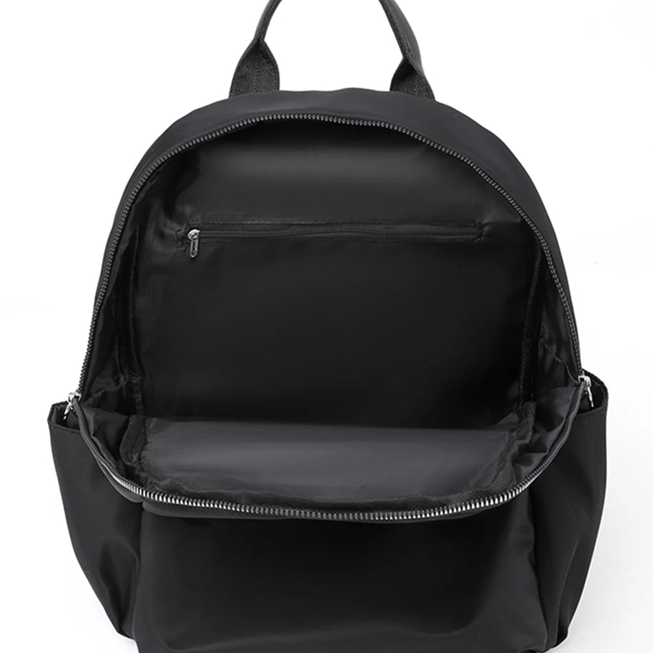 Designer Solid Color Backpacks Ladies Nylon Leisure Bagpack  School Backpack for College Students Large Capacity Simple Backpack