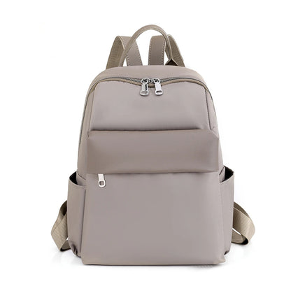 Designer Solid Color Backpacks Ladies Nylon Leisure Bagpack  School Backpack for College Students Large Capacity Simple Backpack