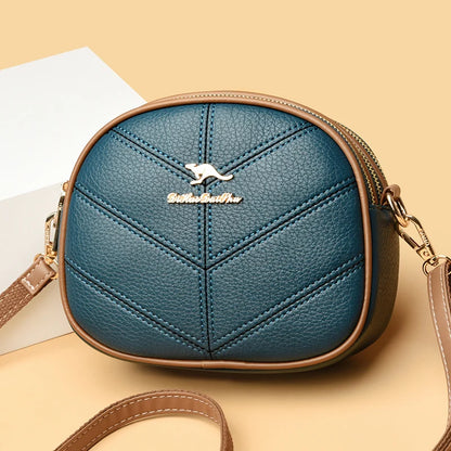 Designer Solid Color Leather Ladies Crossbody Shoulder Bags High Quality Handbag Women Bag 2023 Luxury Female Messenger Tote Sac