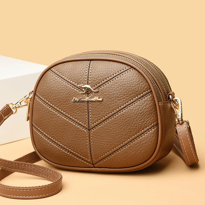 Designer Solid Color Leather Ladies Crossbody Shoulder Bags High Quality Handbag Women Bag 2023 Luxury Female Messenger Tote Sac
