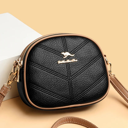 Designer Solid Color Leather Ladies Crossbody Shoulder Bags High Quality Handbag Women Bag 2023 Luxury Female Messenger Tote Sac
