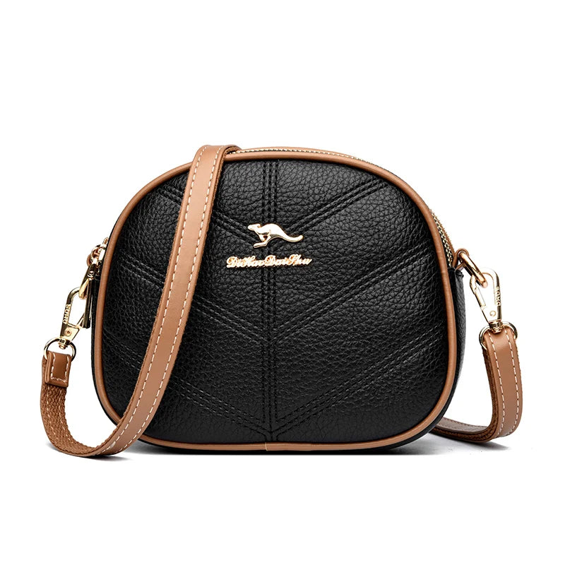 Designer Solid Color Leather Ladies Crossbody Shoulder Bags High Quality Handbag Women Bag 2023 Luxury Female Messenger Tote Sac