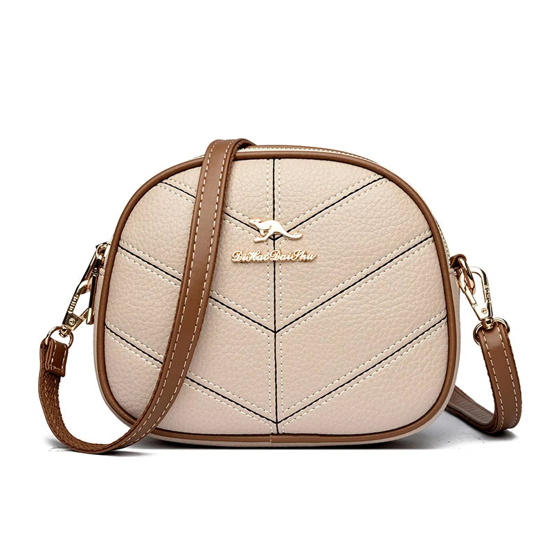 Designer Solid Color Leather Ladies Crossbody Shoulder Bags High Quality Handbag Women Bag 2023 Luxury Female Messenger Tote Sac