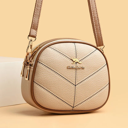 Designer Solid Color Leather Ladies Crossbody Shoulder Bags High Quality Handbag Women Bag 2023 Luxury Female Messenger Tote Sac