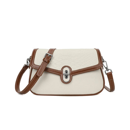 Designer Solid Genuine Leather Shoulder Crossbody Bag for Women 2023 Cow Leather Solid Female Messenger Tote Sac Luxury Handbags