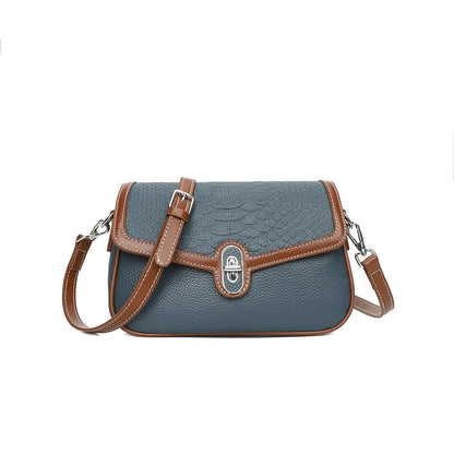 Designer Solid Genuine Leather Shoulder Crossbody Bag for Women 2023 Cow Leather Solid Female Messenger Tote Sac Luxury Handbags