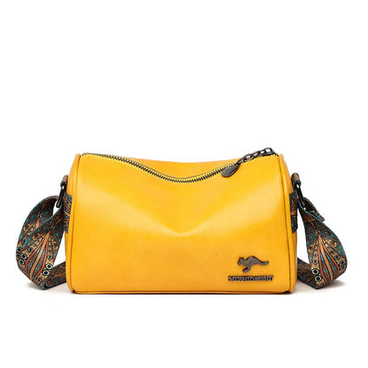 Designer Solid Genuine Leather Small Handbag Female Messenger Tote Sac High Quality Cow Leather Shoulder Crossbody Bag for Women