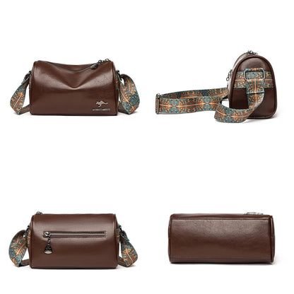 Designer Solid Genuine Leather Small Handbag Female Messenger Tote Sac High Quality Cow Leather Shoulder Crossbody Bag for Women