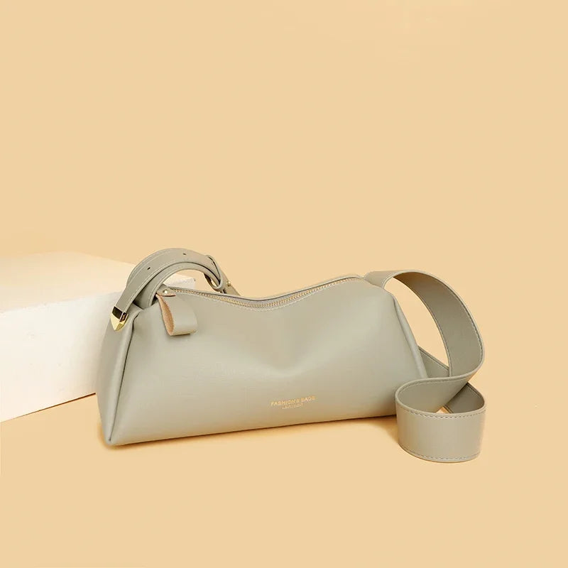 Designer Solid Genuine Leather Small Handbag Female Messenger Tote Sac High Quality Cow Leather Shoulder Crossbody Bag for Women
