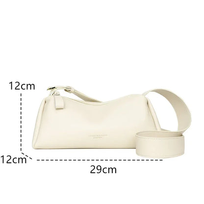 Designer Solid Genuine Leather Small Handbag Female Messenger Tote Sac High Quality Cow Leather Shoulder Crossbody Bag for Women