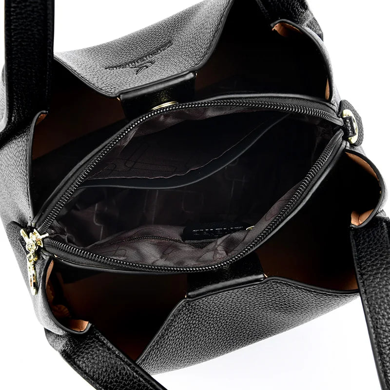 Designer Top-handle Bag Luxury Handbags Women Leather Bags Ladies Shoulder Hand Bags for Women Female Tote Shopping Bucket Bag