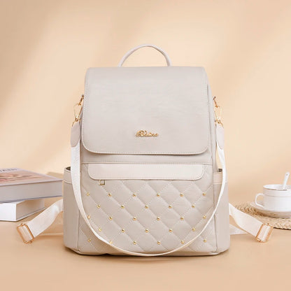 Designer Women Backpack Large Capacity Casual Travel Bagpack Simple Solid Color Shoulder Bag Multifunctional Nylon Racksack