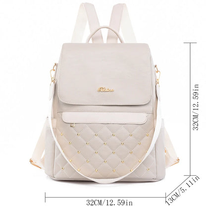 Designer Women Backpack Large Capacity Casual Travel Bagpack Simple Solid Color Shoulder Bag Multifunctional Nylon Racksack