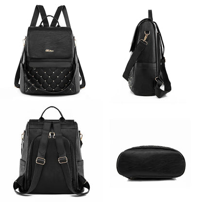 Designer Women Backpack Large Capacity Casual Travel Bagpack Simple Solid Color Shoulder Bag Multifunctional Nylon Racksack