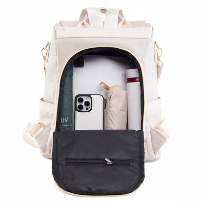 Designer Women Backpack Large Capacity Casual Travel Bagpack Simple Solid Color Shoulder Bag Multifunctional Nylon Racksack