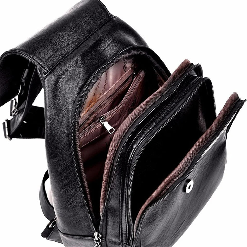 Designer Women Soft Leather Backpack Purse Female Shoulder Bag Travel Ladies Bagpack Mochilas School Bags For Teenage Girls