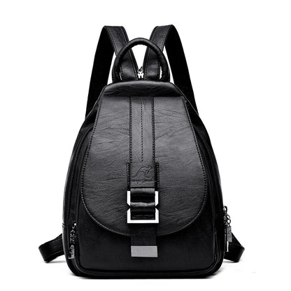 Designer Women Soft Leather Backpack Purse Female Shoulder Bag Travel Ladies Bagpack Mochilas School Bags For Teenage Girls