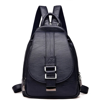 Designer Women Soft Leather Backpack Purse Female Shoulder Bag Travel Ladies Bagpack Mochilas School Bags For Teenage Girls