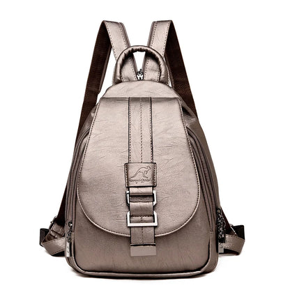 Designer Women Soft Leather Backpack Purse Female Shoulder Bag Travel Ladies Bagpack Mochilas School Bags For Teenage Girls