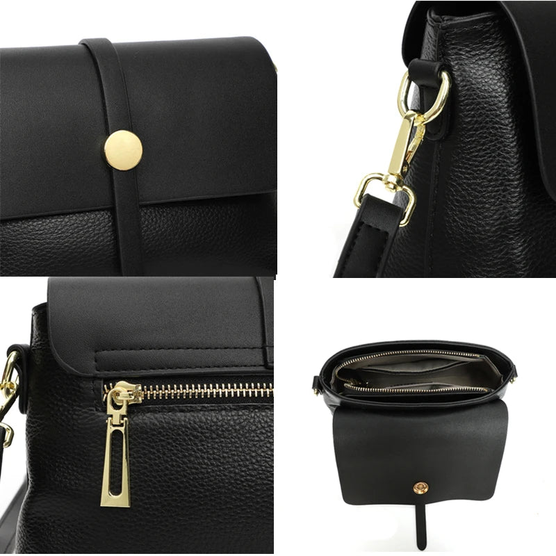 Designers New Women Genuine Leather Handbag High Quality Women Messenger Bags Luxury Brand Female Shoulder Bags Ladies Tote Sac