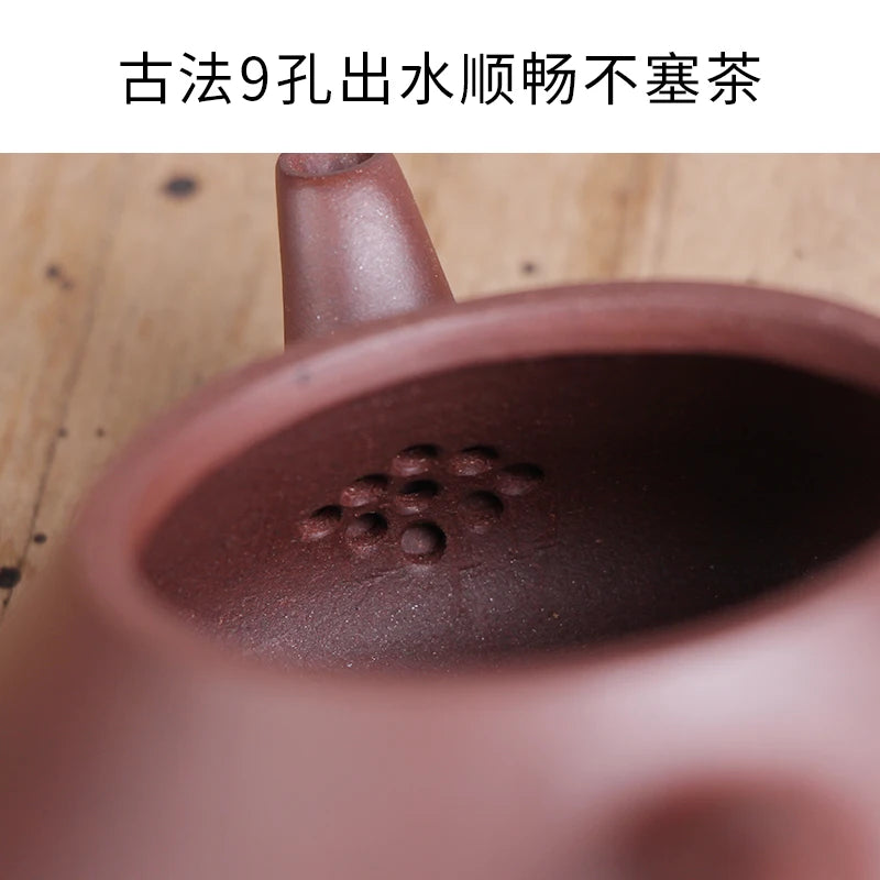 Deyuanchang Antique Han Tang Stone Ladle Purple Clay Pot Jane·Tibetan Purple Clay Aid Fan Liang Half-Handmade