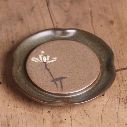 Deyuanchang Purple Clay Pot Mat Tea Pot Base Japanese Dry Pour Tea Tray Tea Table Ceramic Saucer Kung Fu Tea Utensils Pot Tray