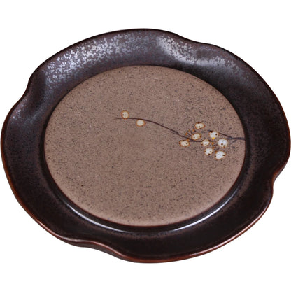 Deyuanchang Purple Clay Pot Mat Tea Pot Base Japanese Dry Pour Tea Tray Tea Table Ceramic Saucer Kung Fu Tea Utensils Pot Tray