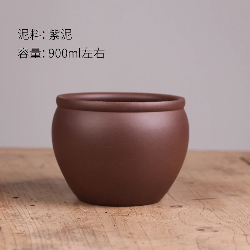 Deyuanchang Retro Domestic Purple Sand Tea Basin Writing-Brush Washer Washed Tea Basin Tea Ceremony Kung Fu Tea Utensils